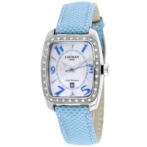 Locman Women's Diamond Titanio Mother of Pearl Dial Watch - 483RMOPSK2D/BK KS